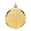 Sophia Jewelers 14K Gold Men's Pendant with Polished Textured Finish