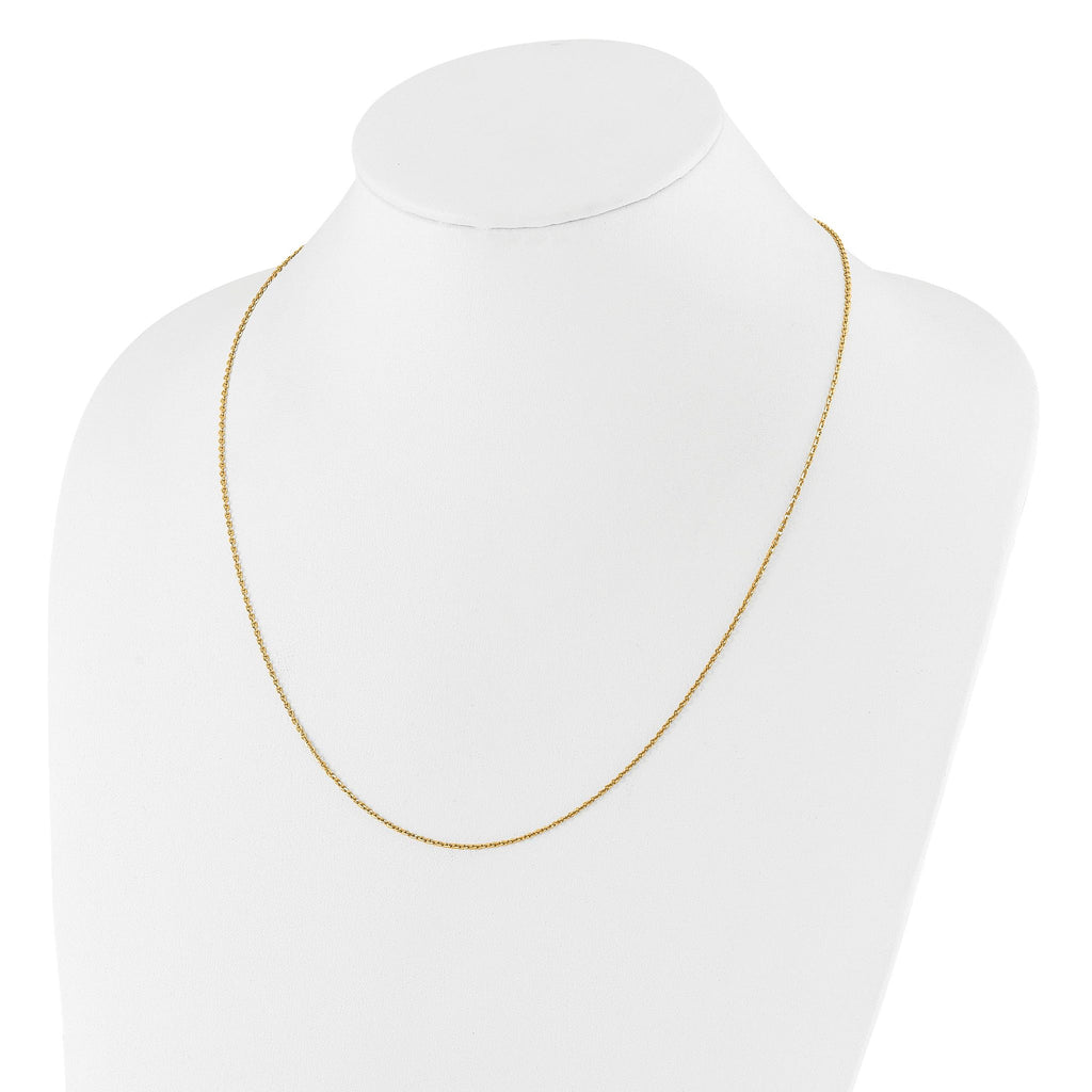 Sterling Silver Gold-plated Adjustable 1.75mm Cable Chain