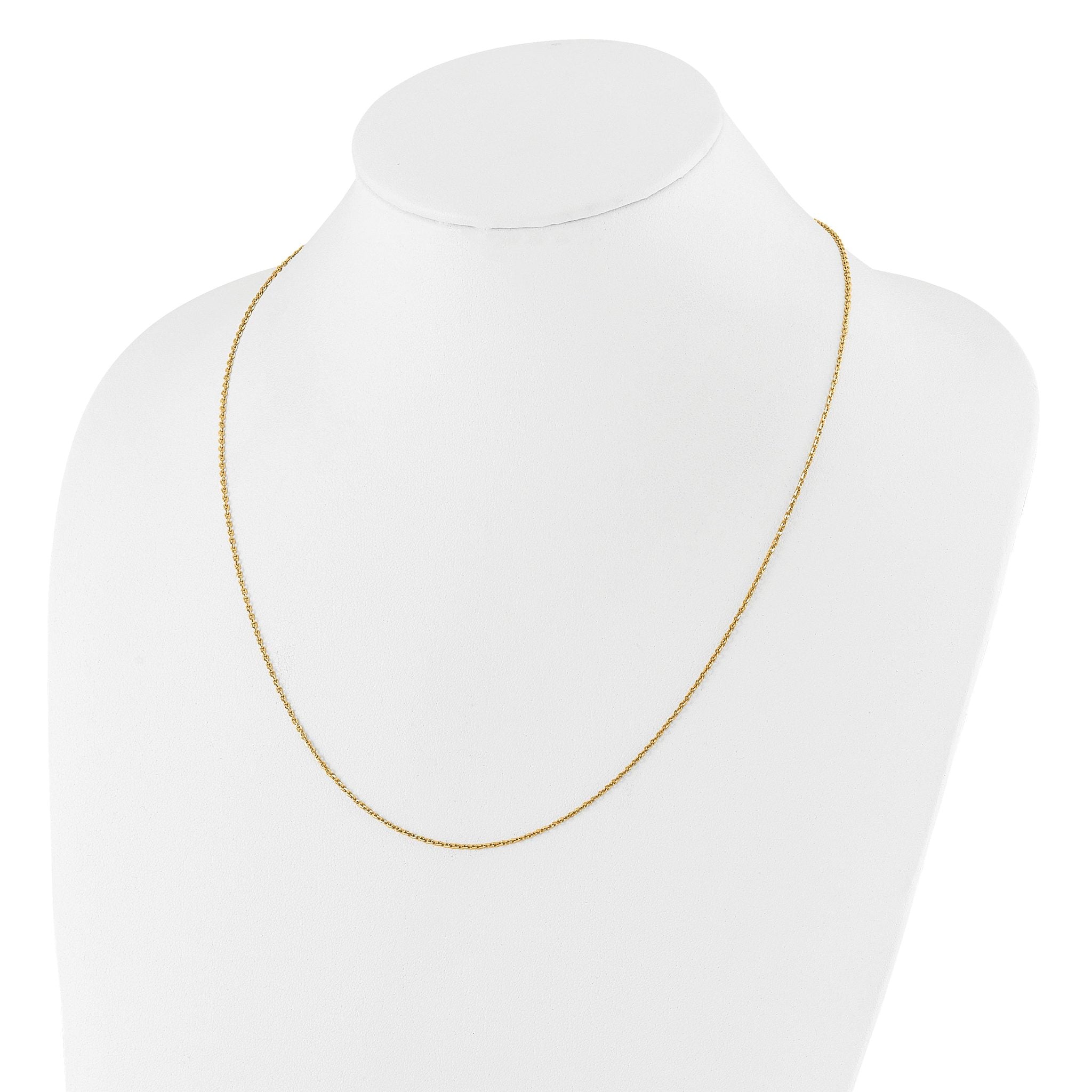 Sterling Silver Gold-plated Adjustable 1.75mm Cable Chain