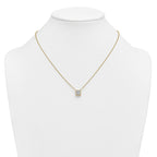 14k 2 carat Certified Lab Grown Diamond VS+ F+ Princess Complete 18 inch Bezel Set Necklace