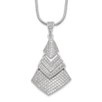 Sterling Silver 925 Micro PavÃƒÆ’Ã†â€™Ãƒâ€šÃ‚Â© CZ Necklace with Extender  Elegant and Modern