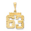 14K Gold Diamond-Cut Number 63 Charm with Polished Finish
