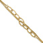 14K Polished and Textured Woven Double Strand with Oval Links 7.25 inch Bracelet