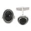 Sterling Silver Black Onyx Cuff Links