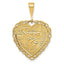 14K Gold Reversible Sweet 16 Charm Elegant Polished Finish
