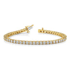 14k Complete 1.84 carat Round AA Diamond 4-prong 7 inch Tennis Bracelet