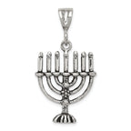 Sophia Jewelers Sterling Silver Antiqued Menorah Charm Vintage Inspired