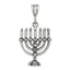 Sophia Jewelers Sterling Silver Antiqued Menorah Charm Vintage Inspired