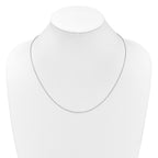 14K White Gold Adjustable 1.15mm D/C Open Franco Chain