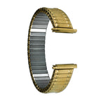 15-20mm Satin and Polished Yellow IP-plated Stainless Steel 6.25 inch Expansion Watch Band