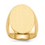 14k 26.5x19.0mm Closed Back Men's Signet Ring