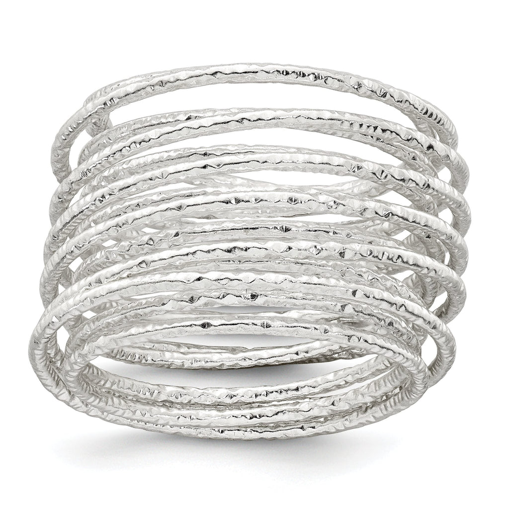 Wrapped Spring Flexible Ring in Sterling Silver