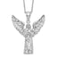 Sterling Silver Rhodium-Rhodium-Plated Angel Ash Holder 18in Necklace