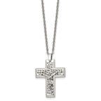 Sophia Jewelers Unisex Stainless Steel Crucifix Pendant Necklace 20 Gift Ready