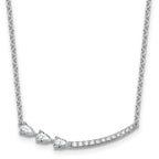 14k White Gold 3/4 carat Lab Grown Daimond VS+ F+ Complete 18 inch Fashion Bar Necklace
