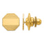 14K Gold Men's Polished Octagonal Tie Tac with Grooved Design
