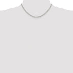 Polished Paperclip Chain Necklace in Sterling Silver, 3.5mm