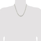 Concave Beveled Curb Chain in Sterling Silver, 5.65mm