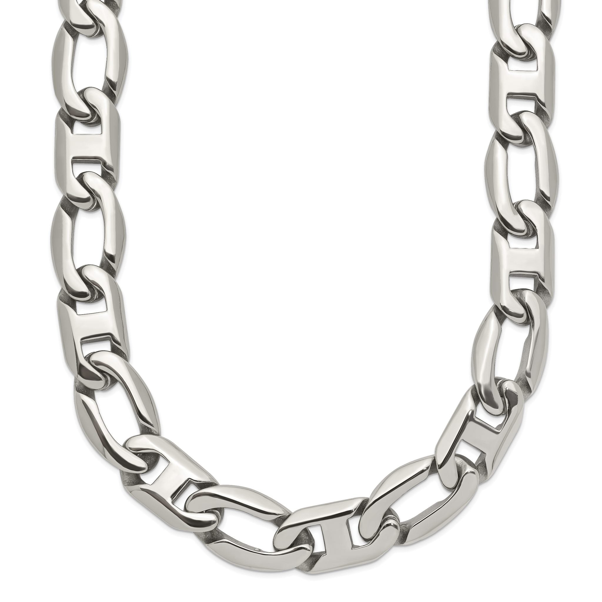 Sophia Jewelers Men's Polished Stainless Steel Necklace Gift Ready 24 Inch Main image