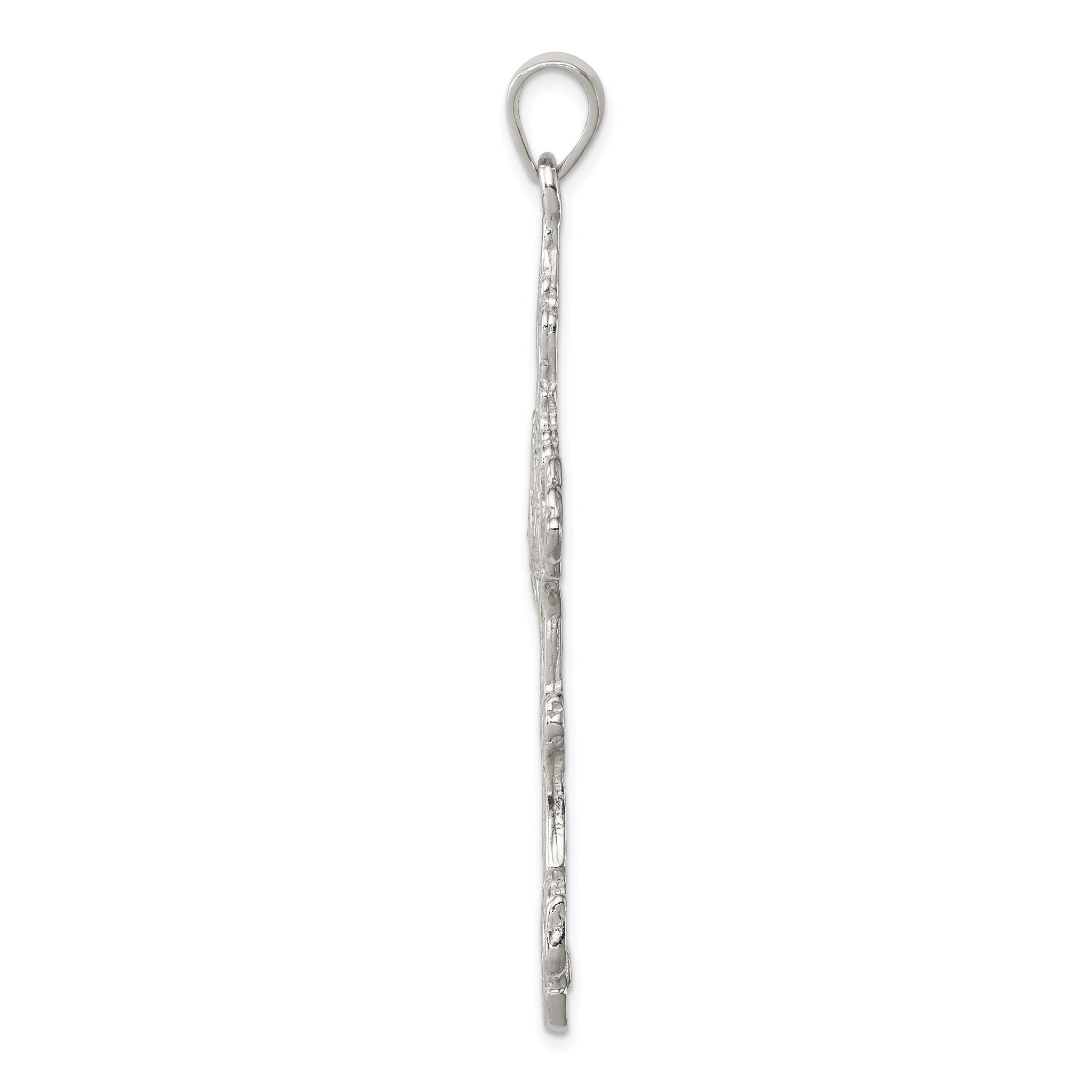 Sterling Silver 925 INRI Cross Pendant with Polished Anti-Tarnish Finish Secondary image