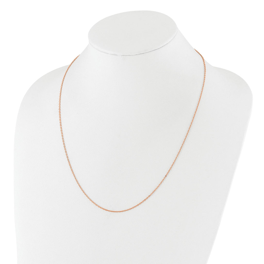 Adjustable Cable Chain in Rose Gold-Plated Sterling Silver