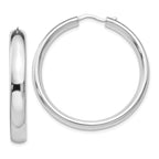 Sophia Jewelers 925 Sterling Silver Polished Hoop Earrings Rhodium Plated