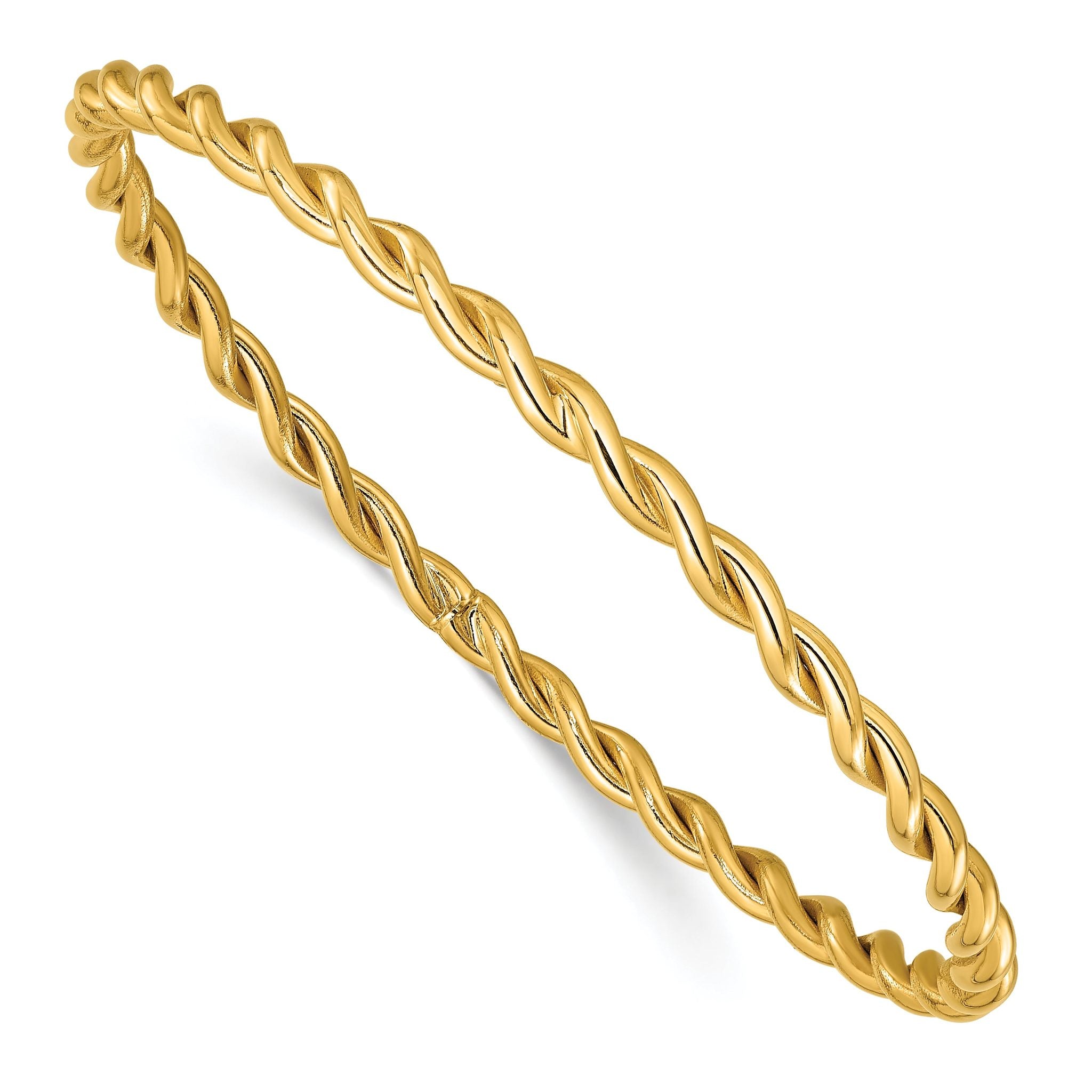 14K Polished Twist Slip-On Bangle Main image