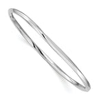 Sterling Silver 925 Rhodium-Plated Women's Bangle with Polished Finish
