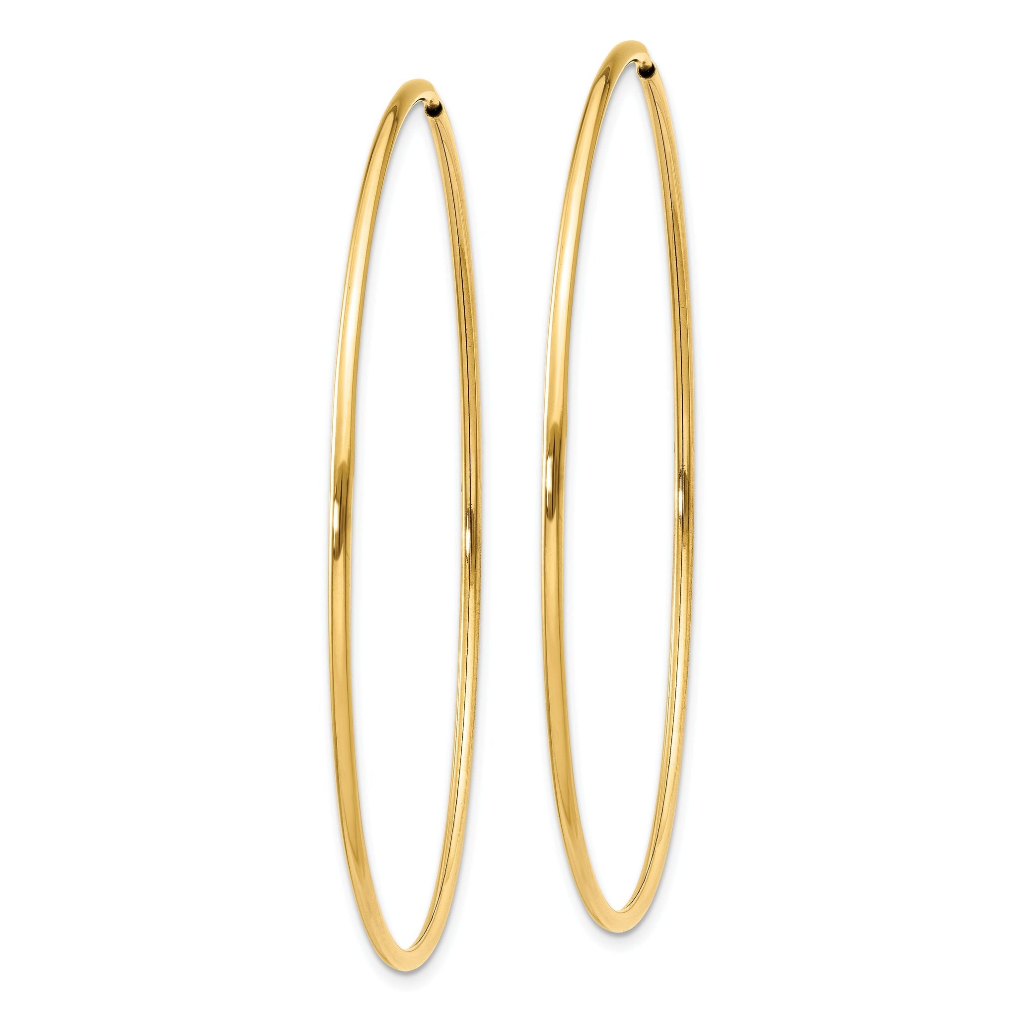 14k 1.00mm Endless Hoop Earring Secondary image