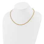 14K Polished Puffed Mariner Link Necklace