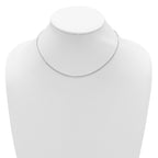 SS Rh-plated 1.2mm Box 1in+1in Adjustable Chain