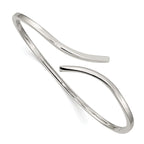 Sophia Jewelers Sterling Silver Flexible Cuff Bangle with Polished Finish