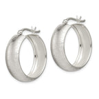 Sterling Silver 925 Hoop Earrings with Laser-Cut Design & Anti-Tarnish Finish