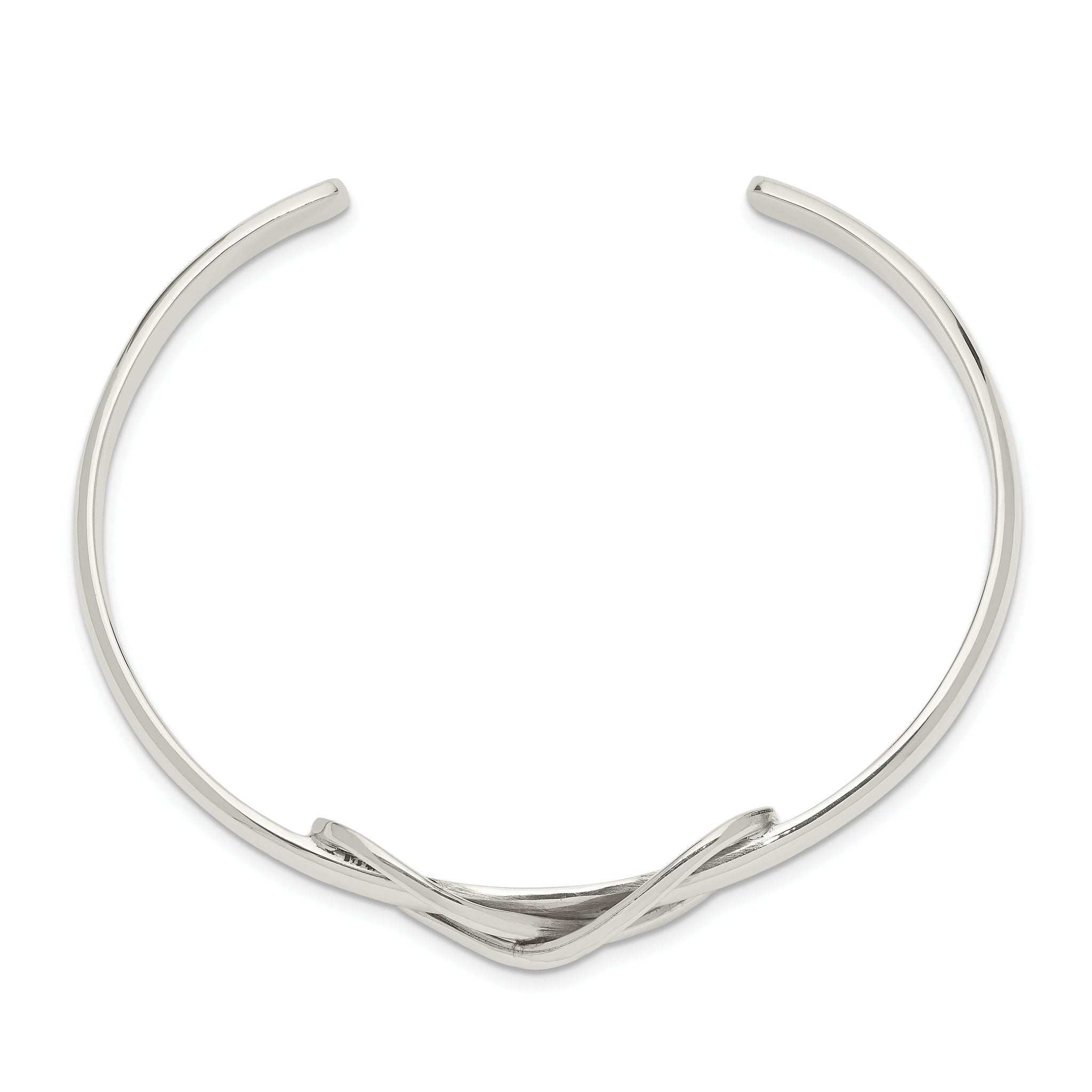 Sophia Jewelers Sterling Silver Infinity Cuff Bangle with Polished Finish Secondary image