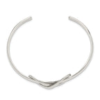 Sophia Jewelers Sterling Silver Infinity Cuff Bangle with Polished Finish