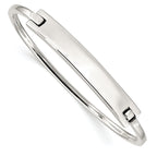 Sophia Jewelers Sterling Silver 925 Polished Hinged ID Bangle for Women