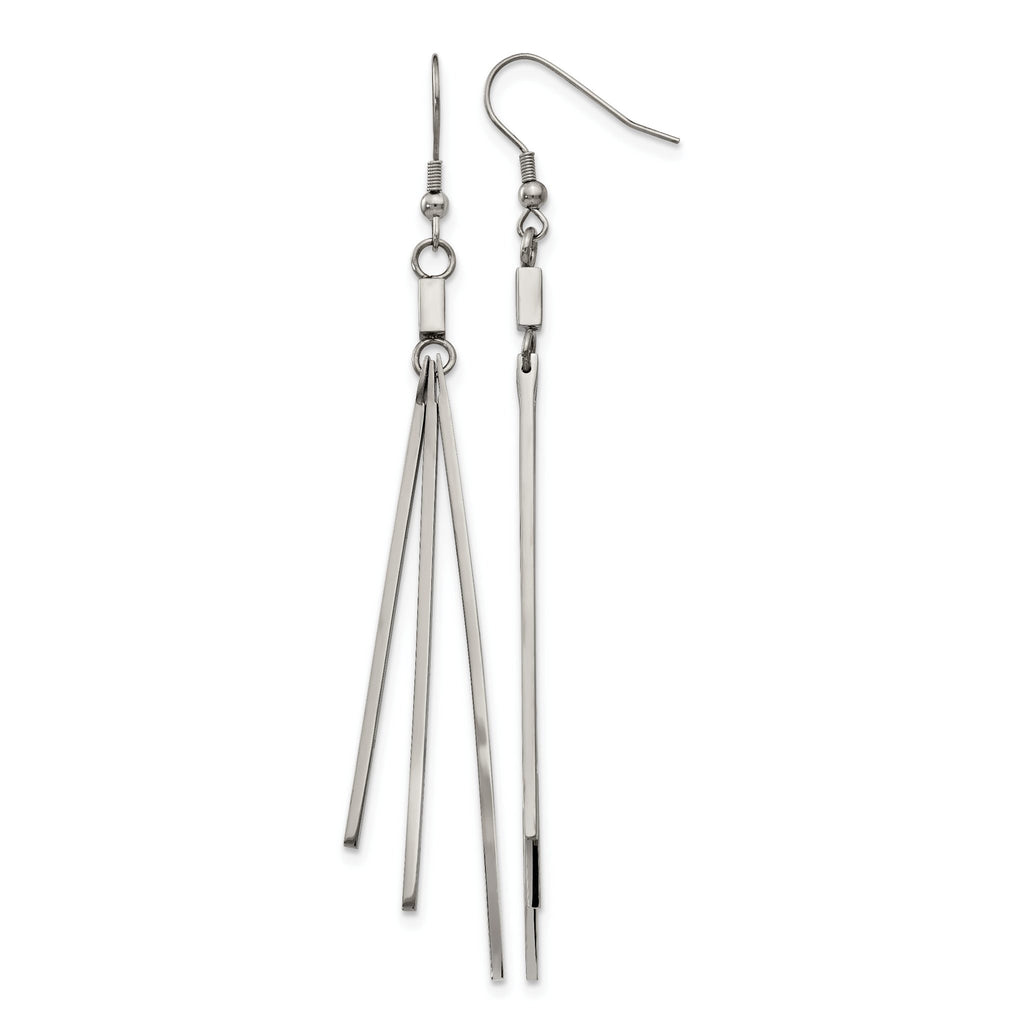 Stainless Steel Polished Drop Dangle Earrings for Women