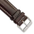 Oil-Tanned Leather Watch Band in Dark Brown, 19mm