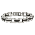 Stainless Steel Polished Black IP-plated Bracelet for Men