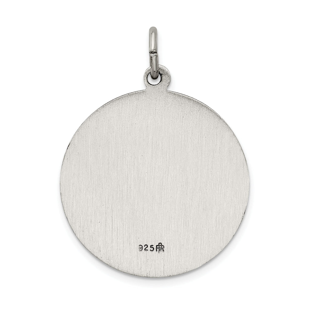 Sterling Silver 925 Antiqued Providencia Medal Pendant Vintage Charm