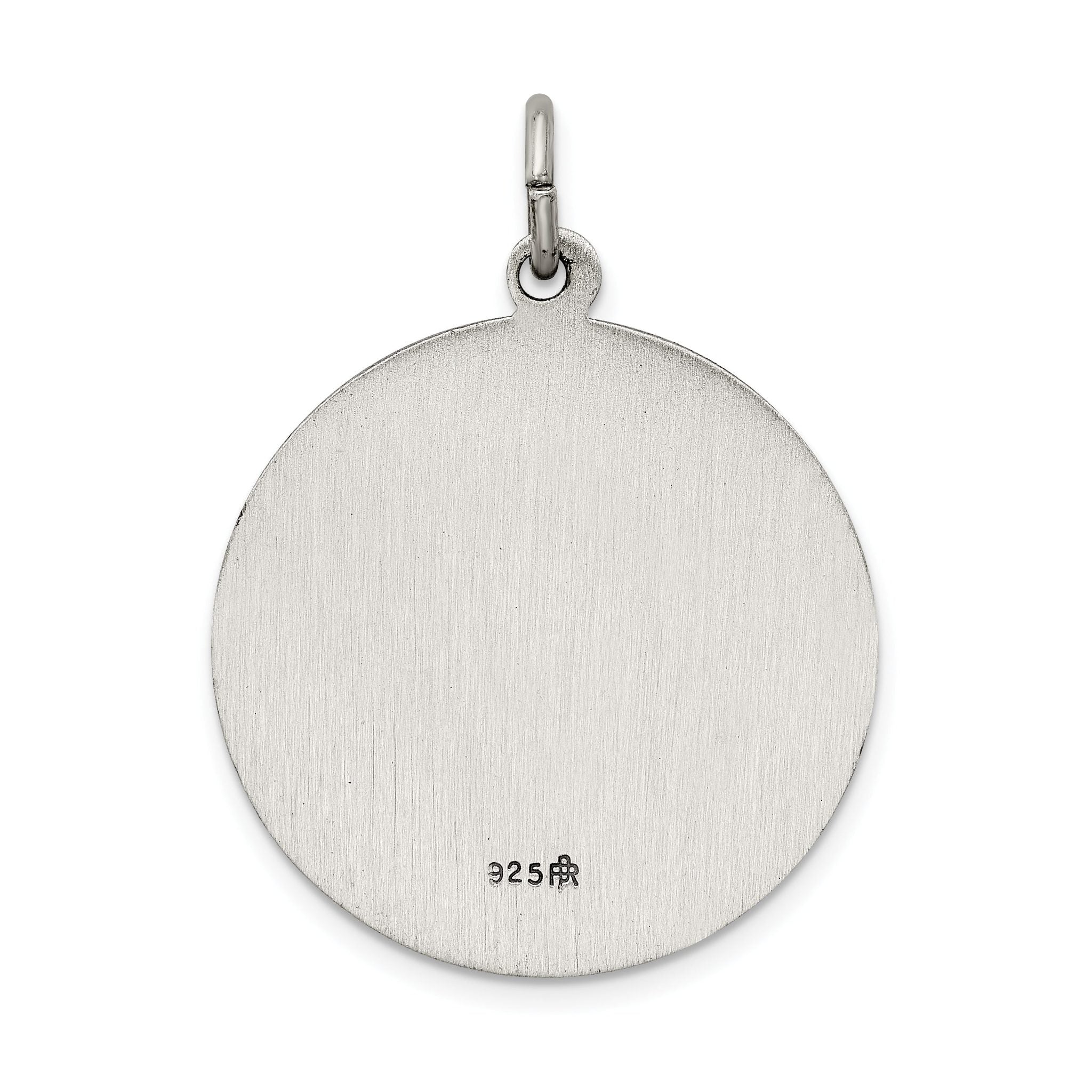 Sterling Silver 925 Antiqued Providencia Medal Pendant Vintage Charm