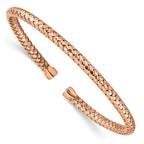 Sterling Silver Rose Gold-plated Cuff Bracelet