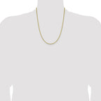 Concave Anchor Chain Anklet in 10K Yellow Gold