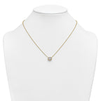 14k 1 1/2 carat Certified Lab Grown Diamond VS+ F+ Oval Complete 18 inch Bezel Set Necklace