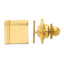 14K Gold Men's Square Tie Tac with Polished Grooved Design