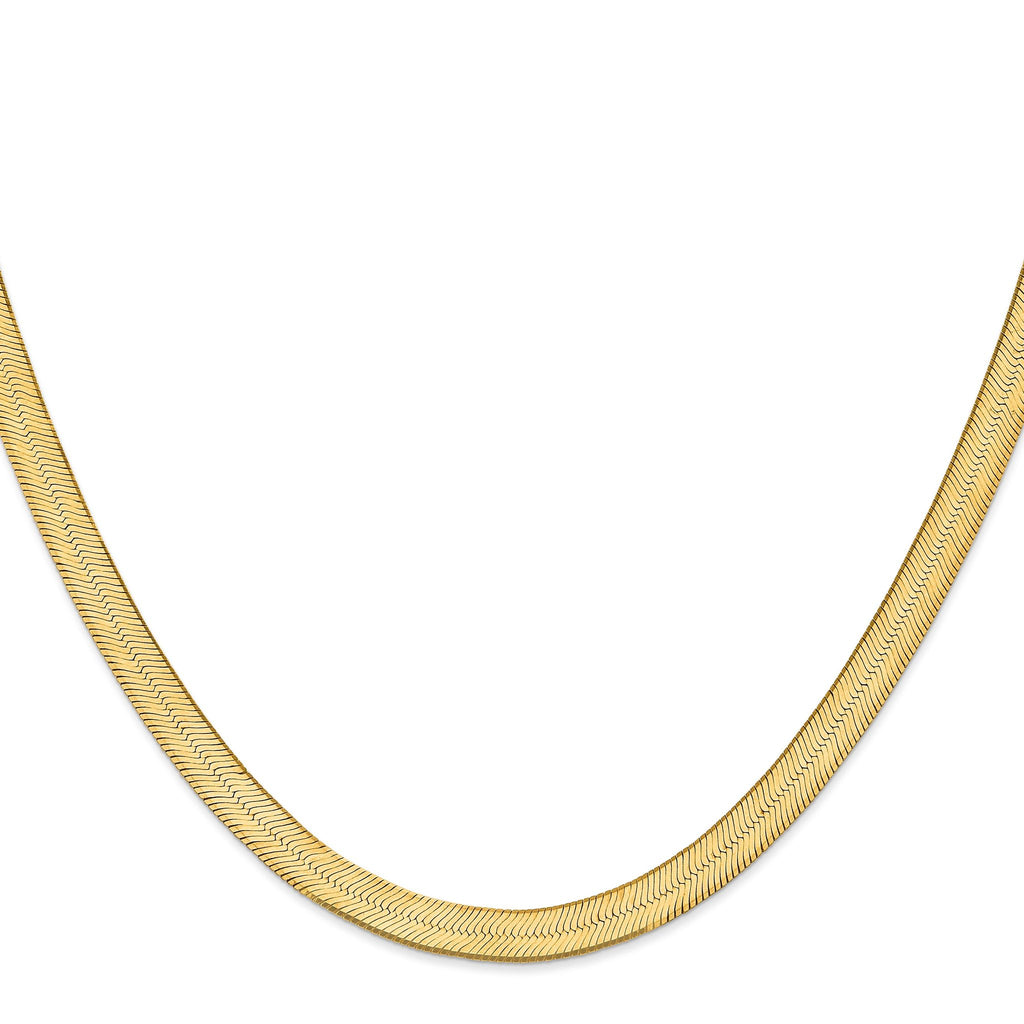 Silky Herringbone Chain in 10K Yellow Gold, 6.5mm