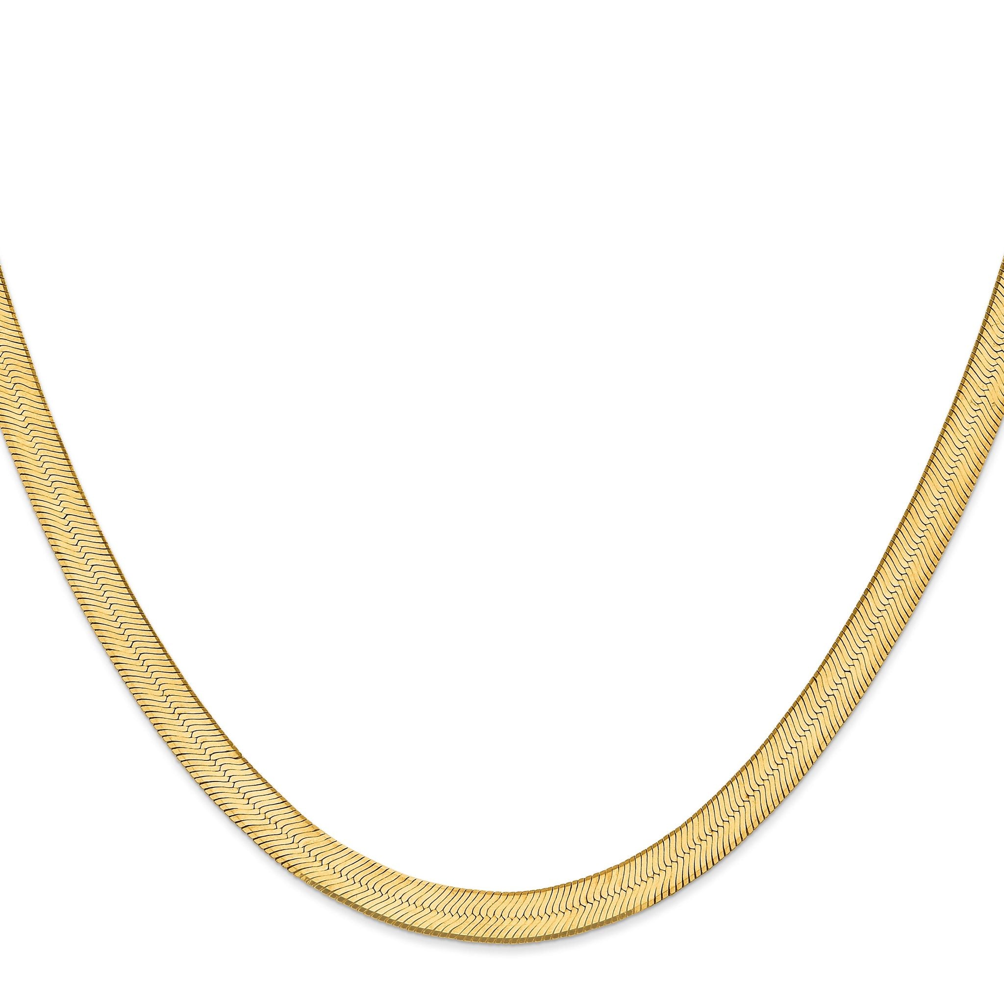 Silky Herringbone Chain in 10K Yellow Gold, 6.5mm