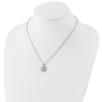 Sophia Jewelers 925 Sterling Silver CZ Pendant Necklace with Rhodium Polish