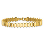 14K Polished Fancy Geometric Link Bracelet