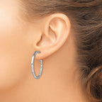 Stainless Steel Polished C-Hoop Earrings for Women